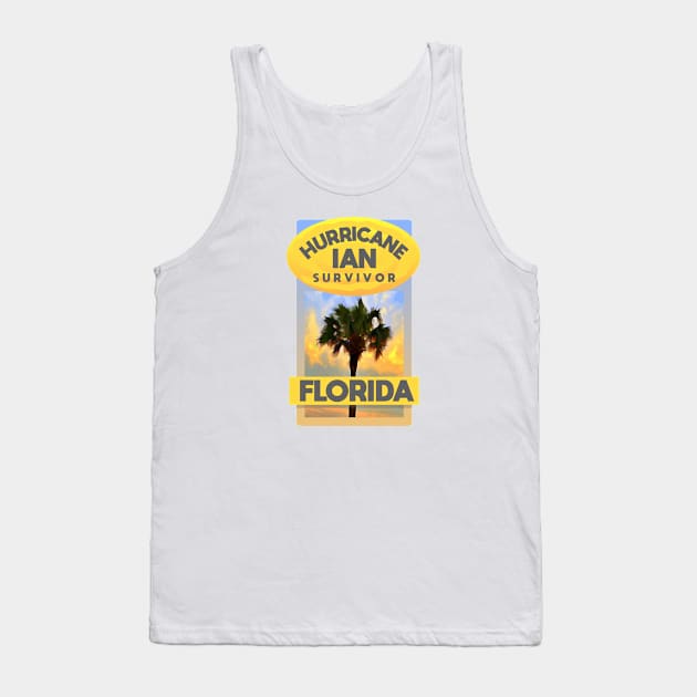 Hurricane Ian Survivor Florida Tank Top by Dale Preston Design